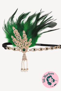 Gatsby Feather Collection – 1920’er Hårpynt med Fjer og Krystaller